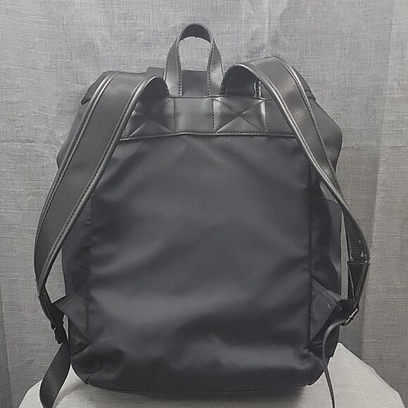 MioMojo Orlando VEGAN Black Leather Backpack -  Minimalist, Nylon, Recycled main image 9